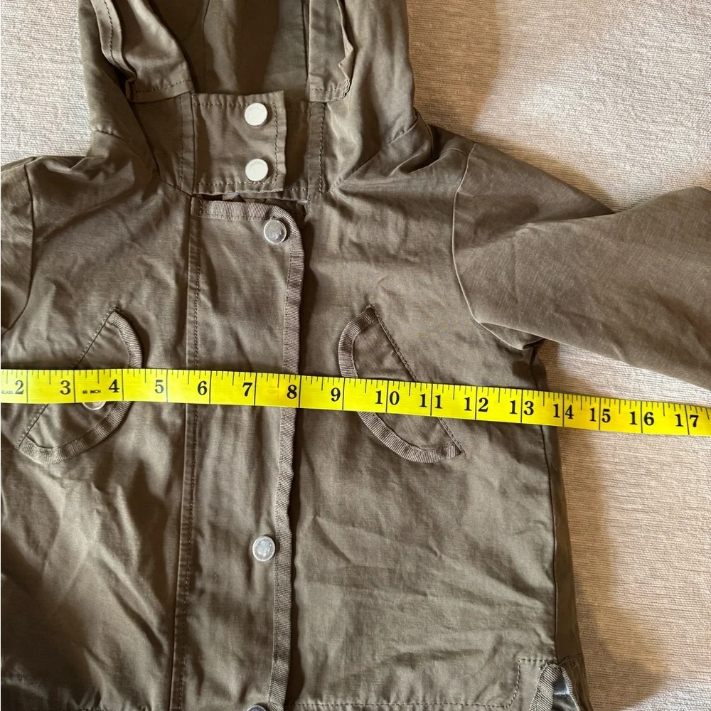 Zara Girls Green Hooded Utility Jacket – Size 3/4